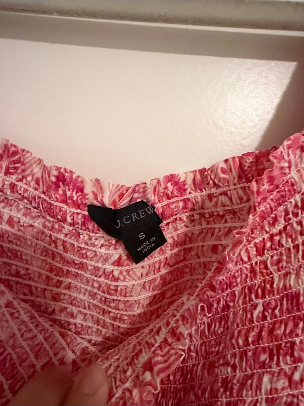 J. Crew smocked mini dress